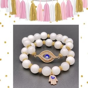 Hamsa & Evil Eye Bracelet set